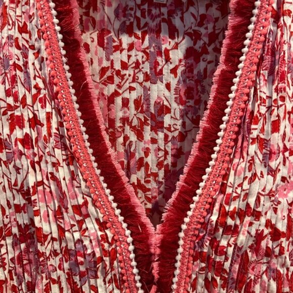 Floral Red and Pink Mini Dress - Picture 5 of 9